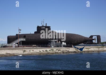 U-Boot in Burg, Burgstaaken, Fehmarn, Schleswig-Holstein, Norddeutschland, Deutschland, Stockfoto