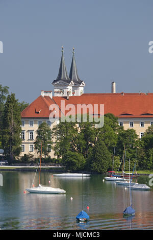 Herzogliche bayerische Brauerei der Abtei Tegernsee, Tegernsee am Tegernsee, Tegernseer Tal, Oberbayern, Bayern, Süddeutschland, Deutschland, Stockfoto