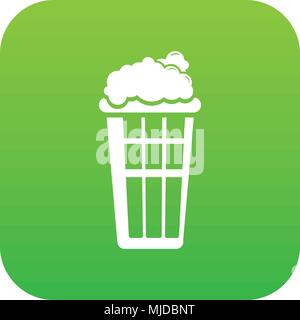 Popcorn box Symbol grün Vektor Stock Vektor