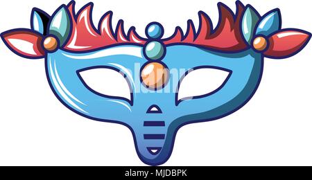 Kleine blaue Maske Symbol, Cartoon Stil Stock Vektor