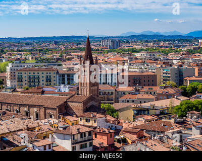 Blick vom Torre Dei Lamberti, Verona, Venetien, Venetien, Italien, Europa Stockfoto