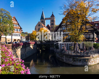 Marktplatz und in der Stadtkirche St. Dionys (Kirche), Esslingen am Neckar Stockfoto