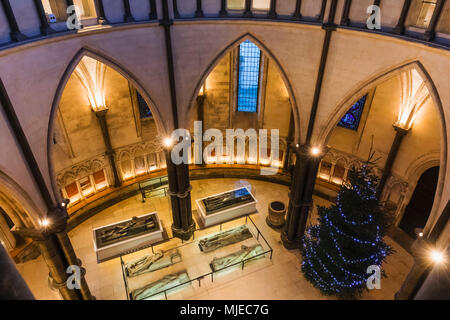 England, London, The Strand, der Temple Church, Bildnisse der Tempelritter Stockfoto