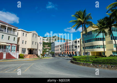 Downtown Roadtown, Tortola, Britische Jungferninseln Stockfoto