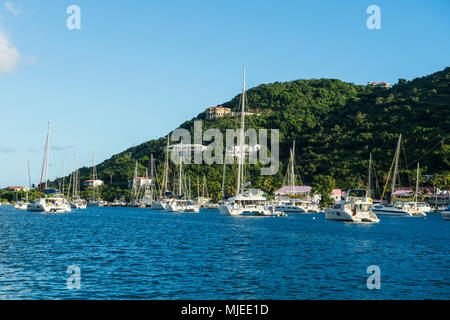 Segelboot Hafen am westlichen Ende von Tortola, British Virgin Island, Stockfoto