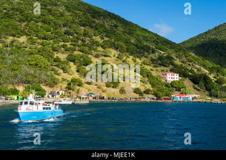 Boat Harbour in Jost Van Dyke, Britische Jungferninseln Stockfoto