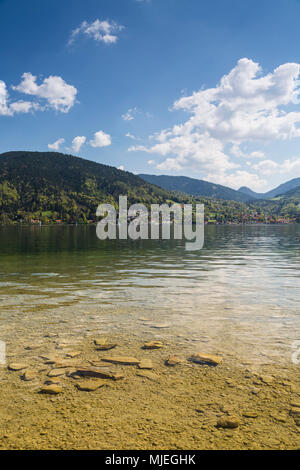 Deutschland, Bayern, Tegernsee, Alpen, Blick von Bad Wiessee Stockfoto