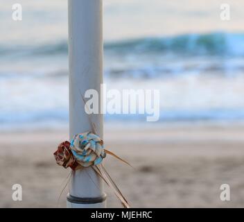 Handgemachte Blumen an den Patriot Point, Huntington Beach, Kalifornien Stockfoto