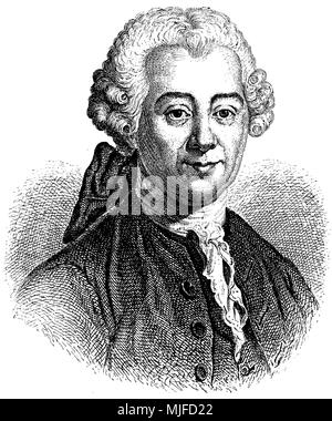 Johann Peter Uz (geboren am 3. Oktober 1720, gestorben 12.Mai 1796), Stockfoto