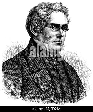 Karl August Varnhagen von Ense (geboren am 21. Februar 1785, starb am 10. Oktober 1858), Stockfoto