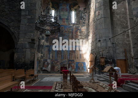 Innenraum der Akhtala Kloster in Armenien           Stockfoto