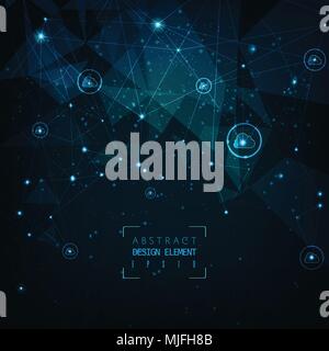 Cloud Computing Konzept. Abstrakte cloud Anschlusstechnik Hintergrund. Stock Vektor