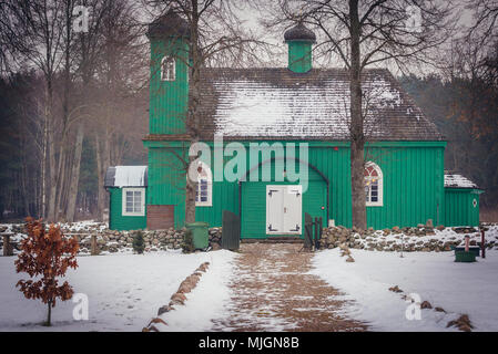 Seitenansicht der Moschee in Kruszyniany Dorf, ehemaligen Polnischen Tataren Beilegung innerhalb von sokolka County, Woiwodschaft Podlachien, Polen Stockfoto