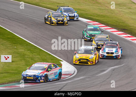 Sonntag, 29. April 2018, Dunlop MSA British Touring Car Championship BTCC in Donington Park Circuit, Derbyshire, England, Großbritannien Stockfoto