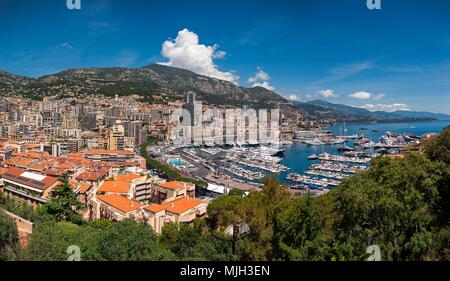 Ansicht des Herkules Port, Monte Carlo Stockfoto