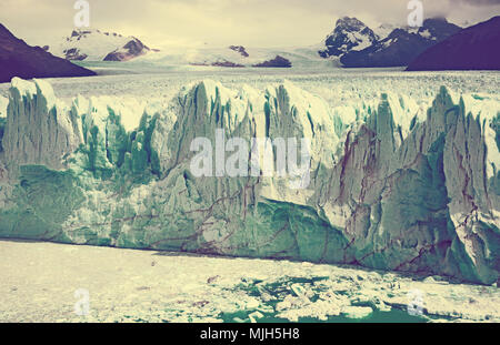 Allgemeine Ansicht der Gletscher Perito Moreno im Nationalpark Los Glaciares in Argentinien Stockfoto