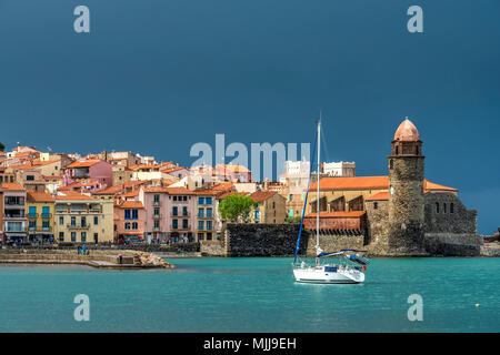 Collioure, Pyrénées-orientales, Frankreich Stockfoto