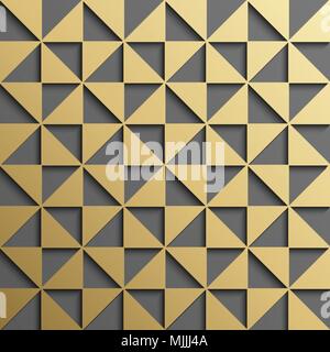 Abstrakte goldene Dreieck Muster. Vector Hintergrund Abbildung. Stock Vektor