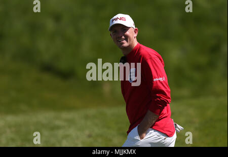 England's Matt Wallace bei Tag eins der Golf Sixes Turnier in Centurion, Club, St Albans. Stockfoto