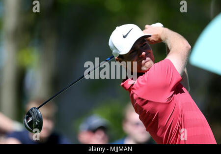 Dänemarks Lucas Bjerregaard am Tag eins der Golf Sixes Turnier in Centurion, Club, St Albans. Stockfoto