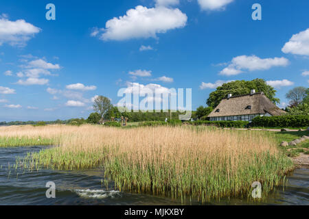 Das romantische Dorf Sieseby, Gemeinschaft von Thumby, auf der Schlei, Schleswig-Holstein, Deutschland, Europa Stockfoto