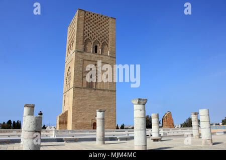 Hassan Turm a.k.a. Tour Hassan, Rabat, Marokko Stockfoto