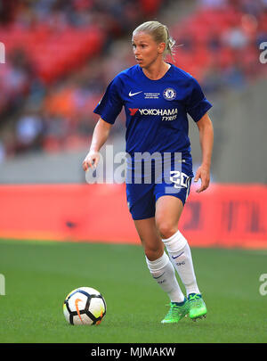 Chelsea Damen Jonna Andersson während der SSE Frauen FA Cup Finale im Wembley Stadion, London. PRESS ASSOCIATION Foto. Bild Datum: Samstag, 5. Mai 2018. Siehe PA-Geschichte Fußball Frauen endgültig. Photo Credit: Adam Davy/PA-Kabel. Einschränkungen: EDITORIAL NUR VERWENDEN Keine Verwendung mit nicht autorisierten Audio-, Video-, Daten-, Spielpläne, Verein/liga Logos oder "live" Dienstleistungen. On-line-in-Verwendung auf 75 Bilder beschränkt, kein Video-Emulation. Keine Verwendung in Wetten, Spiele oder einzelne Verein/Liga/player Publikationen. Stockfoto