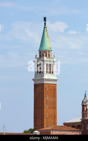 Glockenturm der Kirche San Giorgio Maggiore, Venedig Stockfoto