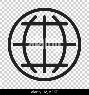 Sprache auswählen oder Symbol ändern. Vector Illustration auf isolierte transparenten Hintergrund. Geschäftskonzept globe world Kommunikation Piktogramm. Stock Vektor