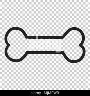Hund Knochen Spielzeug Symbol. Vector Illustration auf isolierte transparenten Hintergrund. Geschäftskonzept Tierknochen Piktogramm. Stock Vektor