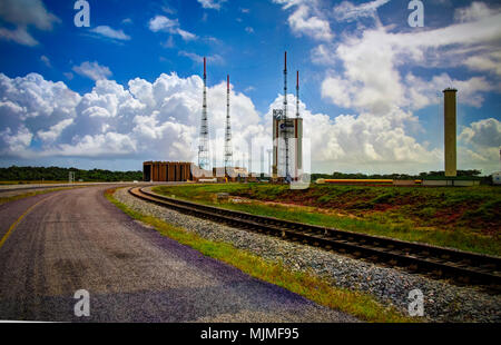 Lounchers im Raumfahrtzentrum Guayana in Kourou, Französisch-Guayana Stockfoto