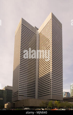 Place Ville-Marie architektonische Details der modernen Wolkenkratzer in der Stadt Montreal, Quebec, Kanada. Stockfoto