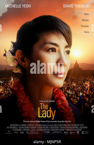 Die Dame (2011) von Luc Besson Regie und Hauptdarsteller Michelle Yeoh, David Thewlis und Jonathan Raggett. Aung San Suu Kyi biopic. Stockfoto