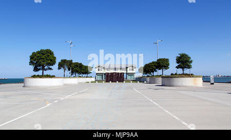 Fürsten Pier Torhaus wurde zwischen 1912 und 1915 als zweiten Eisenbahnpaket Pier in Port Melbourne gebaut. Es wurde nun durch eine moderne Gebäude ersetzt worden. Stockfoto