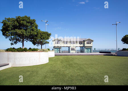 Fürsten Pier Torhaus wurde zwischen 1912 und 1915 als zweiten Eisenbahnpaket Pier in Port Melbourne gebaut. Es wurde nun durch eine moderne Gebäude ersetzt worden. Stockfoto