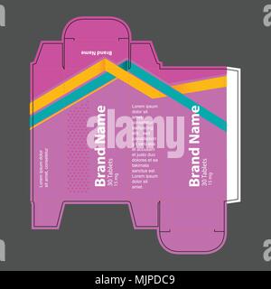 Medizin Verpackung Idee, Verpackung Vorlage Konzept, Vorlage für geschäftliche Zwecke, ihre Texte und Logos und bereit zum Drucken zu gehen. Stock Vektor