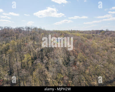 Antenne des Susquehanna River und Umgebung im Delta, Pennsylvania Stockfoto