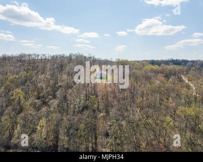 Antenne des Susquehanna River und Umgebung im Delta, Pennsylvania Stockfoto