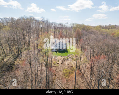 Antenne des Susquehanna River und Umgebung im Delta, Pennsylvania Stockfoto