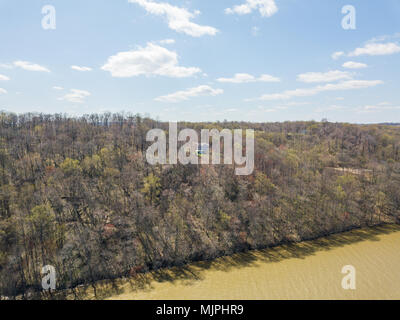 Antenne des Susquehanna River und Umgebung im Delta, Pennsylvania Stockfoto