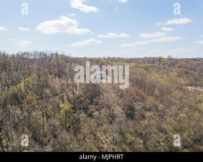 Antenne des Susquehanna River und Umgebung im Delta, Pennsylvania Stockfoto