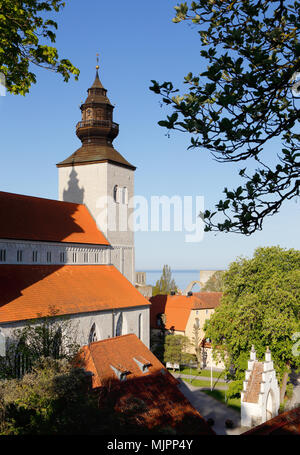 Äußere des Visby mittelalterliche Kathedrale in der schwedischen Provinz Gotland. Stockfoto