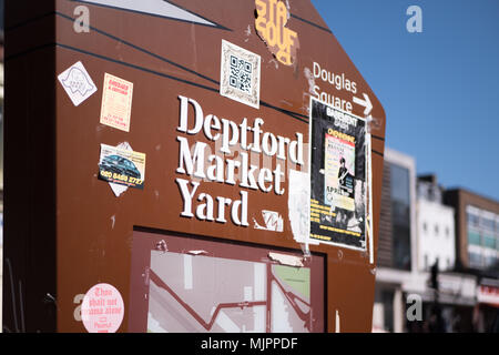 Die neue Deptford Markt Yard von Deptford Station, London. Stockfoto