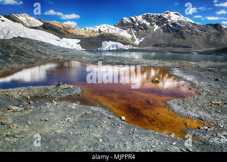 Pastoruri-Gletscher an der Cordillera Blanca in Peru Stockfoto