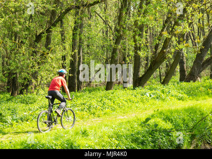 Stockton on Tees, North East England, UK. 6. Mai, 2018. Wetter: Fantastische radfahren Wetter auf einen herrlichen Sonntag im Nordosten Englands Gutschrift: ALAN DAWSON/Alamy leben Nachrichten Stockfoto