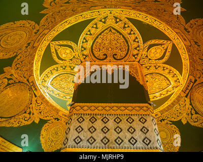 Interior Detail des Ouparta Thandi Zedi Pagode in Naypyidaw, der Hauptstadt von Myanmar. Stockfoto