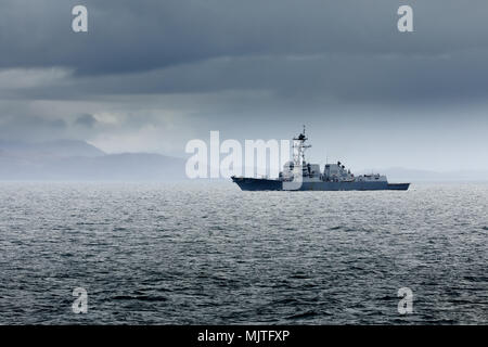 USS schwer Aerleigh Burke Klasse Zerstörer Stockfoto