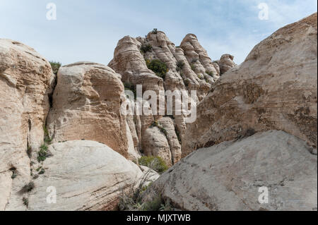 Dana Biosphärenreservat ist Jordanien das größte Naturschutzgebiet im Süden - zentrale Jordan. Dana Biosphärenreservat wurde 1989 in der Region gegründet. Stockfoto