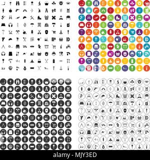 100 outfit Icons Set Vector Variante Stock Vektor