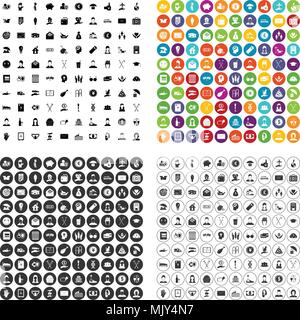 100 Philanthropie Icons Set Vector Variante Stock Vektor